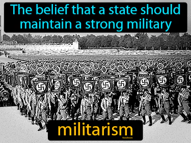 the belief that a state should maintain a strong military