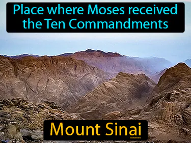 place where Moses received the Ten Commandments
