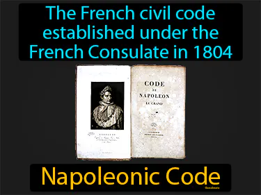 the French civil code established under the French Consulate in 1804