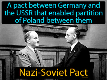 A pact between Germany and the Soviet Union that enabled partition of Poland between them