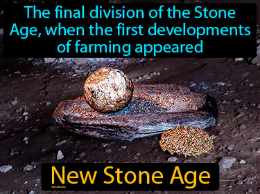 The final division of the Stone Age, when the first developments of farming appeared