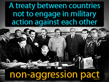 a treaty between countries not to engage in military action against each other