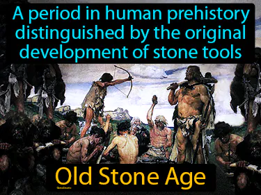 A period in human prehistory distinguished by the original development of stone tools
