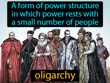 a form of power structure in which power rests with a small number of people