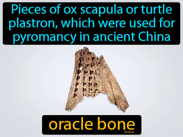 pieces of ox scapula or turtle plastron, which were used for pyromancy in ancient China