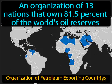 an organization of 13 nations that own 81.5 percent of the world's oil reserves