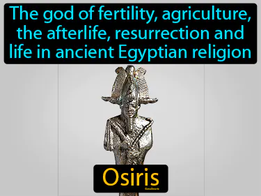 The god of fertility, agriculture, the afterlife, resurrection and life in ancient Egyptian religion