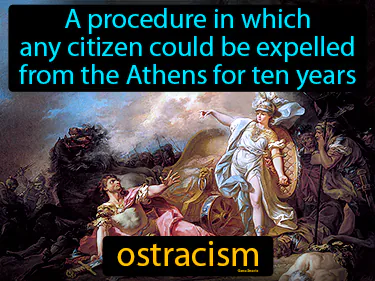 A procedure in which any citizen could be expelled from the Athens for ten years