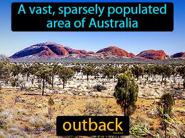 a vast, sparsely populated area of Australia