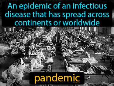 An epidemic of an infectious disease that has spread across continents or worldwide