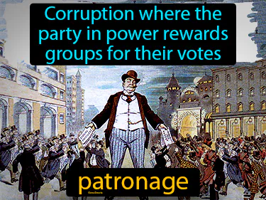 corruption where the party in power rewards groups for their votes