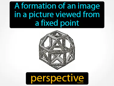 a formation of an image in a picture viewed from a fixed point