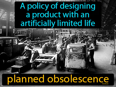 a policy of designing a product with an artificially limited life