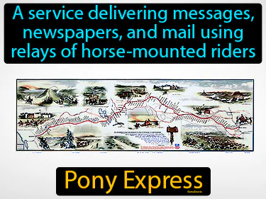 a service delivering messages, newspapers, and mail using relays of horse-mounted riders