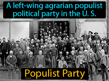 a left-wing agrarian populist political party in the U. S.