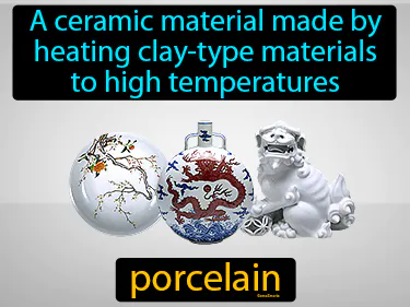 a ceramic material made by heating clay-type materials to high temperatures