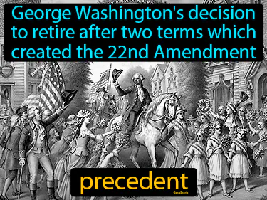 George Washington's decision to retire after two terms which created the 22nd Amendment