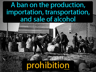 a ban on the production, importation, transportation, and sale of alcohol