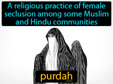 A religious practice of female seclusion among some Muslim and Hindu communities