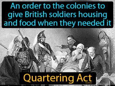an order to the colonies to give British soldiers housing and food when they needed it