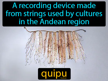 a recording devices made from strings used by cultures in the Andean region
