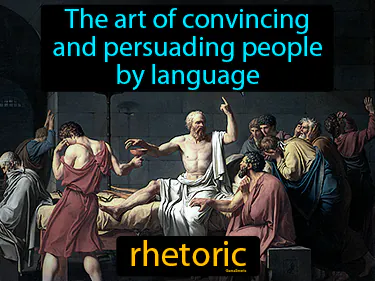 The art of convincing and persuading people by language