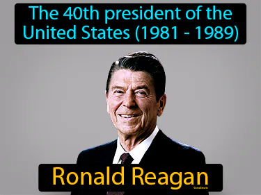 the 40th president of the United States (1981 - 1989)