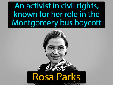 an activist in civil rights, known for her role in the Montgomery bus boycott