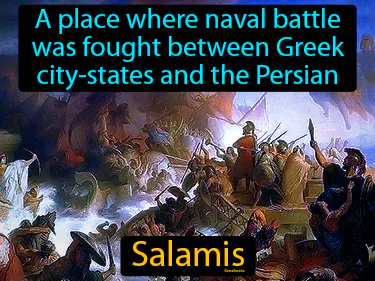 a place where naval battle was fought between Greek city-states and the Persian Empire