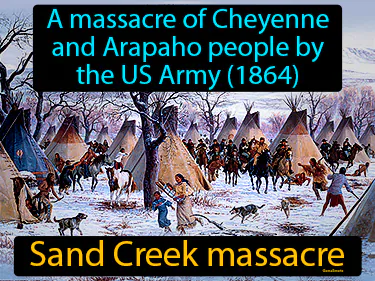 a massacre of Cheyenne and Arapaho people by the US Army (1864)