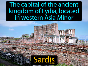 the capital of the ancient kingdom of Lydia, located in western Asia Minor
