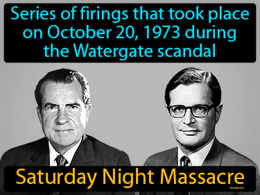 series of firings that took place on October 20, 1973 during the Watergate scandal
