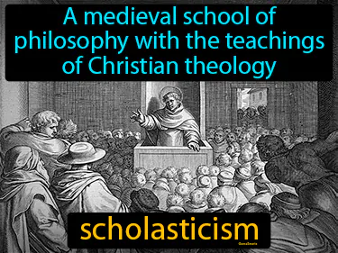 A medieval school of philosophy with the teachings of Christian theology