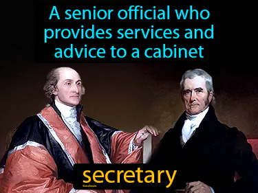 a senior official who provides services and advice to a cabinet