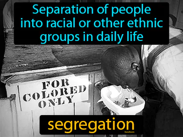 separation of people into racial or other ethnic groups in daily life