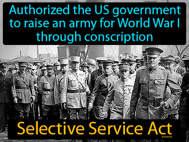 authorized the US government to raise an army for World War I through conscription