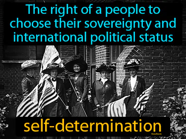 the right of a people to choose their sovereignty and international political status