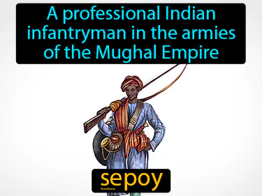 a professional Indian infantryman in the armies of the Mughal Empire
