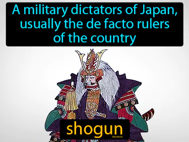 a military dictators of Japan, usually the de facto rulers of the country