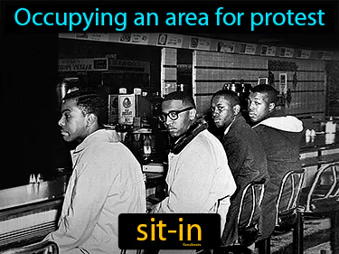 occupying an area for protest