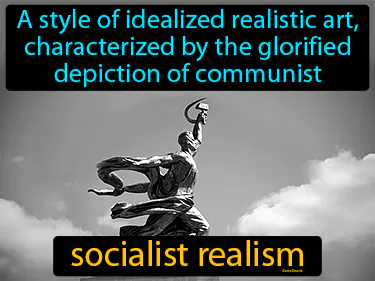 A style of idealized realistic art, characterized by the glorified depiction of communist values