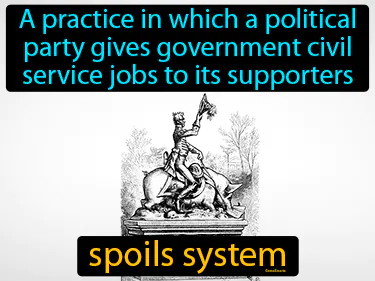 a practice in which a political party gives government civil service jobs to its supporters