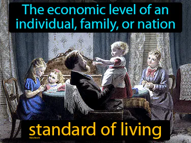 The economic level of an individual, family, or nation