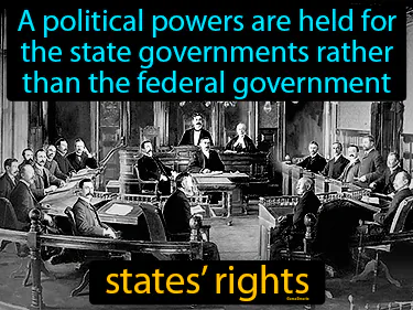 a political powers are held for the state governments rather than the federal government