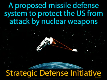 a proposed missile defense system to protect the US from attack by nuclear weapons
