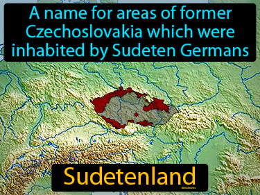 A name for areas of former Czechoslovakia which were inhabited by Sudeten Germans