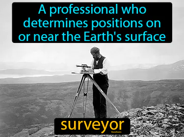 a professional who determines positions on or near the Earth's surface