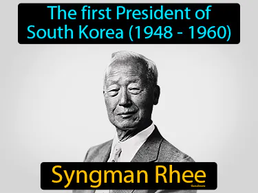 The first President of South Korea (1948 - 1960)