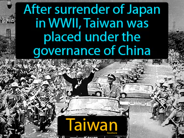 after surrender of Japan in WWII, Taiwan was placed under the governance of China