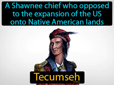 a Shawnee chief who opposed to the expansion of the US onto Native American lands